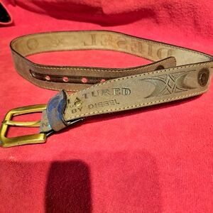 Diesel Brown Leather Belt for Men